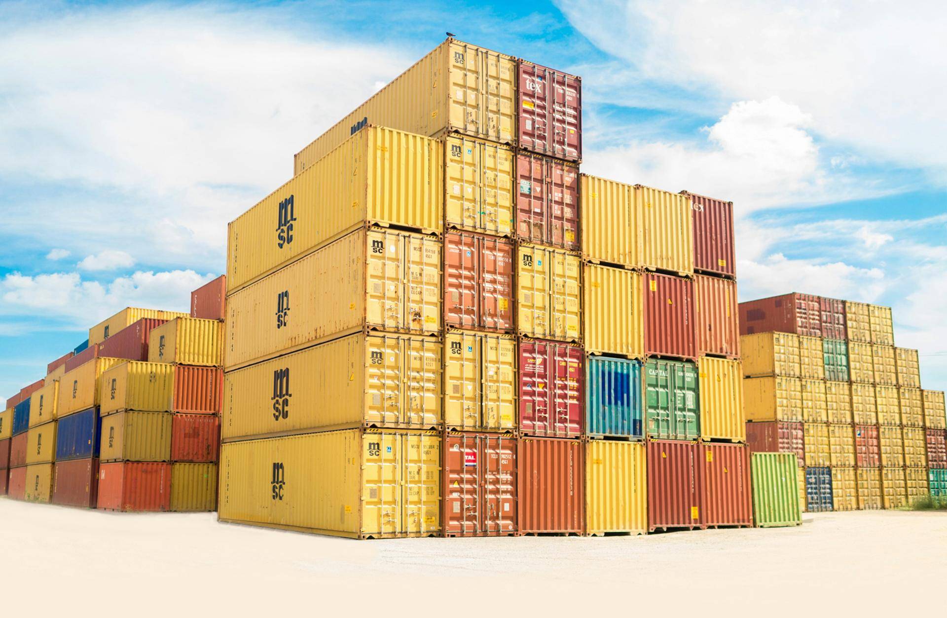 containere i mange farger
